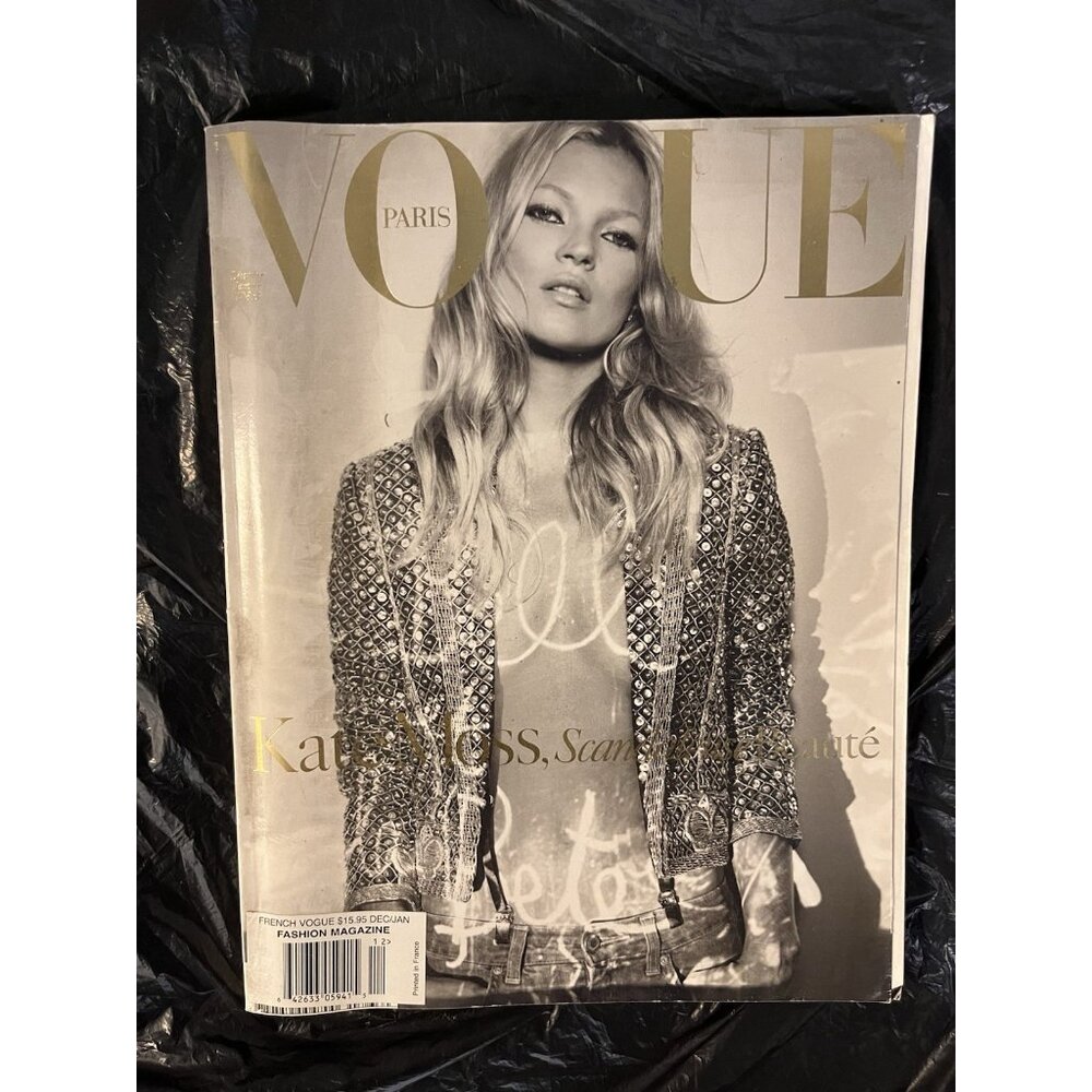 VOGUE France Paris Magazine Kate Moss December 2005 January 2006 French Fashion